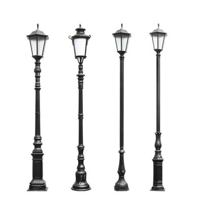 China Gray Cast Iron Galvanized Cast Iron Street Pole Casting Metal Easy Install Poles Lamp Light Poles for sale