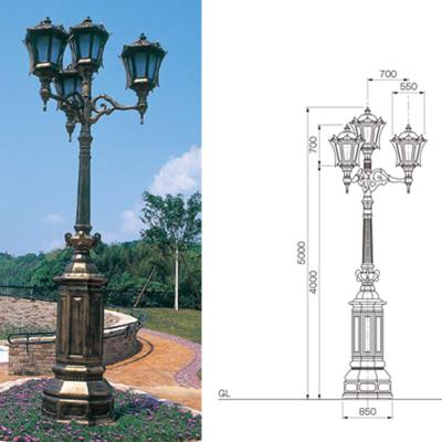 China Gray Cast Iron Manufacture Streets Municipal Ductile Iron Pole Lamp Casting Urban Lamp Post for sale