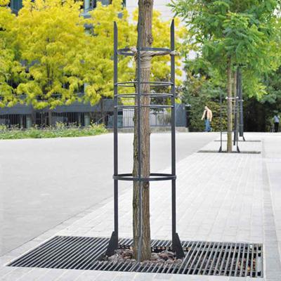 China Factory Corrosion Resistant Metal Iron Encircle Fence Mount Iron Tree Grate For Street Garden for sale