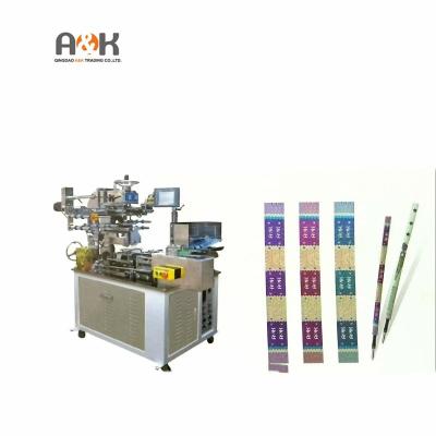 China Stationery A&K automatic heat transfer film printing machine for pen barrel refill for sale