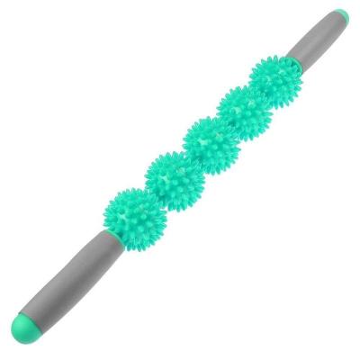 China Wholesale New Style Hand Held Muscle Sticks Roller Massage Ball Spike Stick for sale