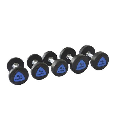 China Arm Strength Gym Equipment High Quality PU Round Training Dumbbell for sale