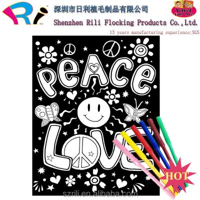 China Paper+velvet velvet poster examples coloring care which are literature to compare for sale