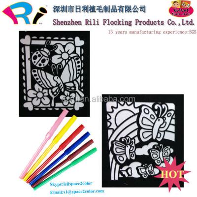 China Wholesale Fuzzy Posters Kids Velvet Art 11X15 Inch To Color for sale