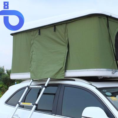 China Extended Type Pop Up Hard Shell Waterproof Trigonal Camping Car Roof Top Tent for sale