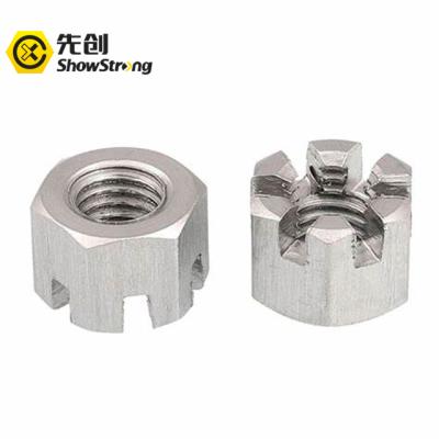 China Carbon Steel Auto Car Wheel Castle Nuts Slotted for sale