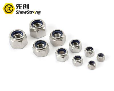 China Heavy Industry Nylon Insert Lock Nut, DIN982 DIN985 / Low / High Nyloc Nut Type, for sale