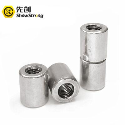 China Lengthened And Thickened Cylindrical Nut Coupling Carbon Steel Round for sale