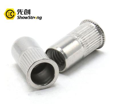 China Flat HD stainless steel with half knurled blind rivet for sale