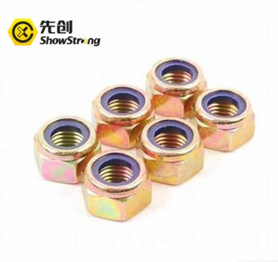 China Carbon Steel Reigning Torque Nylon Hex Nuts Lock DIN982 / DIN985 (Non Metallic Insert) for sale