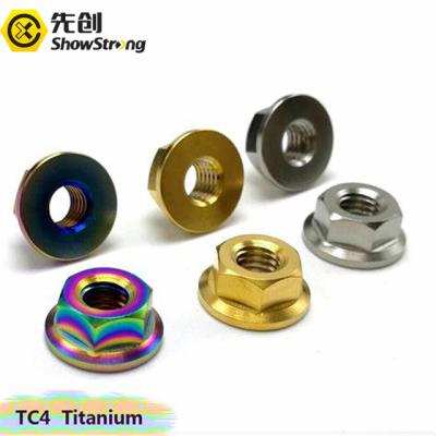 China M22x1.5mm Heavy Industry Titanium Shaft Flange Nut Fits for sale