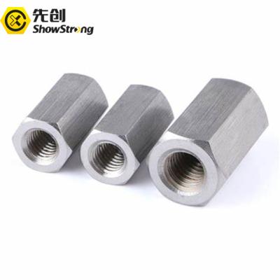 China Heavy Industry DIN6334 Carbon Steel Long Hex Coupling Nut for sale