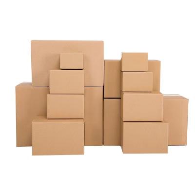 China Recycled Materials 100 Pieces Bundle Box Express Packing Box Cardboard Wholesale Moving Delivery Box Cardboard Custom for sale