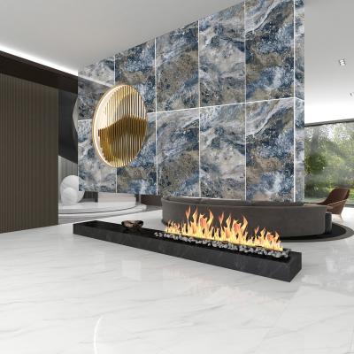 China Modern Acid Resistant Porcelain Porcellanato Blue Marble Tile Grades Porcelain Stoneware Ceramic Tiles for sale