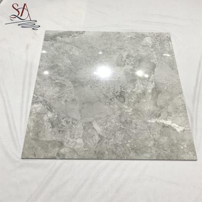 China Europe Shandong Zibo Manufacturing 800X800mm Gray Color Full Body Marble Design Polished Flooring Tiles China for sale