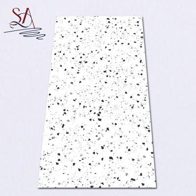 China Gray Color Tile Terrazzo Floor Series Ceramic Glazed Polished Polished Ceramic Tile / Modern Bric With High Gloss for sale