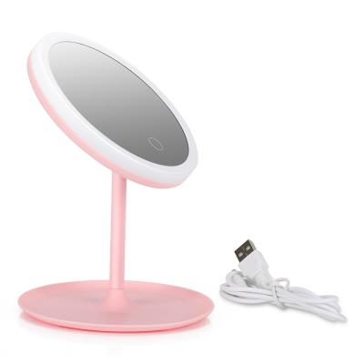 China New fancy best-selling lighted JDK customs lead small light portable classic makeup table top mirrors for sale