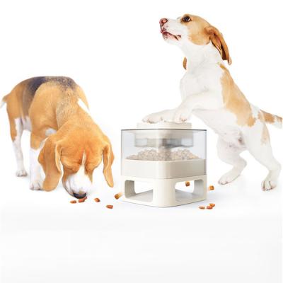 China 2021 New Pet Anti Slip Food Dispenser Storage Box Driver Dog Puzzle Toys Non-automatic Square Box Slower Bowl Without Power for sale