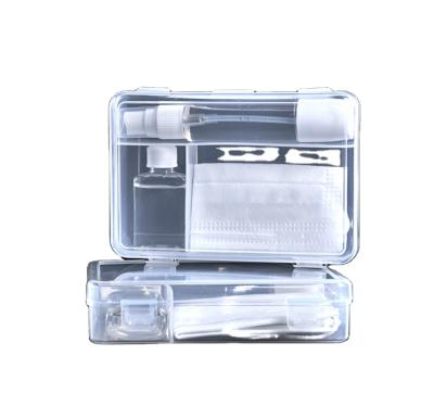 China Viable outdoor travel alcohol case box hand sanitizer gel holder face mask storage packaging portable clear plastic disinfection box for sale