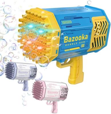 China Outdoor Toys Bubble Blowe Set Factory Price Bubble Gun Toys 69 Holes Bazooka Bubble Gun New Automatic Bubble Machine Gun Toy for sale