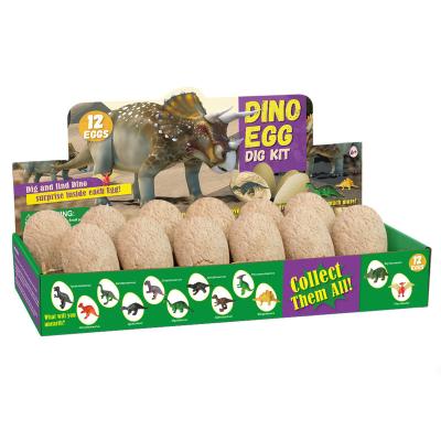 China Educational Dinosaur Toy Egg Excavation Kit Dig Game Surprise Dig Eggs Kit A Dozen Hot Selling Kids Toys For Children for sale