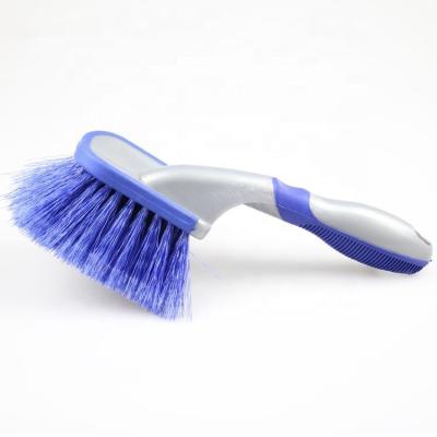 China Efficiency Kingdetail Auto Care Wheel Wash Detailing Brush With Plastic Handle for sale