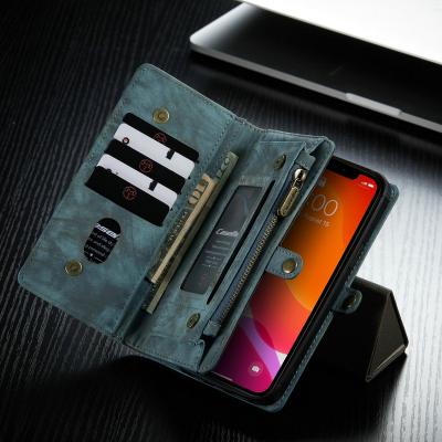 China 2 in 1 CaseMe Zipper Wallet Card Holder Case 2 in 1 Detachable Wallet Luxury Leather for iPhone 12 Case Cell Phones Magnetic Zipper Detachable for iPhone 12 Case for sale