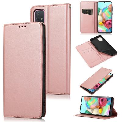 China Samsung Galaxy A71 Case Kickstand Silver Pocket Card Slots Anti-fall Factory Cheap Price For Samsung A71 A51 A21s A31 A41 Case for sale