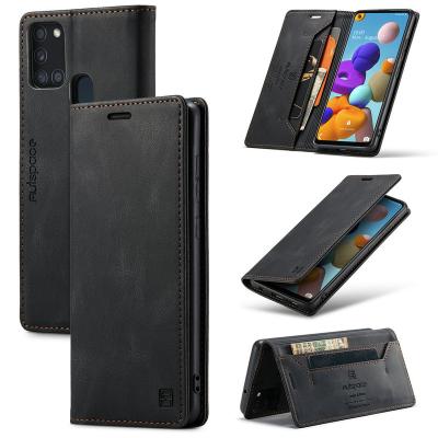 China Ultra Thin For Samsung Note 20 Ultra New Arrivals For Samsung Galaxy A21s Case Luxury Wallet Leather Flip Cover For Samsung A21s A 21s A31 A 41 A 51 Case Magnetic for sale