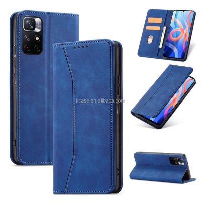 China New Arrivals Shockproof Phone Case For Xiaomi Redmi Note 11 Wallet Book Design Flip Case Kickstand Vegan Mobile Magnetic Phone Case Cover for sale