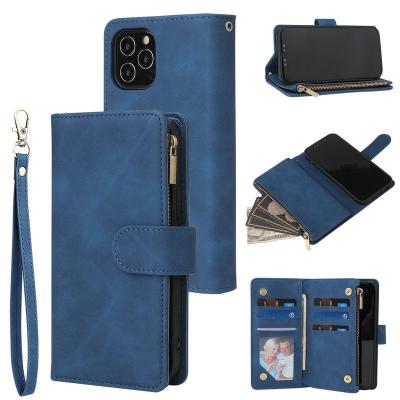 China Zipper Muti-card Slots For iPhone 11 Phone Case, 2020 New Trend For iPhone 12 Pro Zipper Leather Case With Bank Card Photo View Cover For iPhone 12 for sale