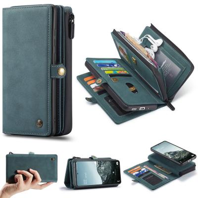 China 2 in1 Zipper Wallet Card Holder Case CaseMe For iPhone Card Leather Back Cover 2020 New Products For Samsung S20 A21 A31 A41 A51 A71 A81 A91 M21 M31Stand Phone Case for sale