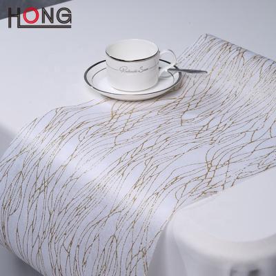 China Waterproof Party Decor Table Runner Stock Sparkle Disposable Nonwoven Roll for sale