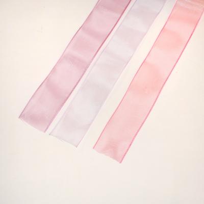 China Recyled Matte Organza Ribbon Polyester Ribbon Roll 100% Polyester 3cm*10m/customer's requirement for sale