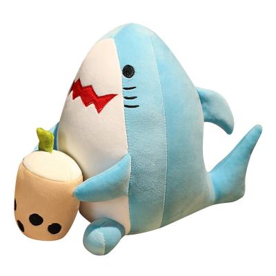 China Cute Japanese Kawaii Anime Style Gift Brown Boba Shark Bear Cat Plushie Plush Toys for sale