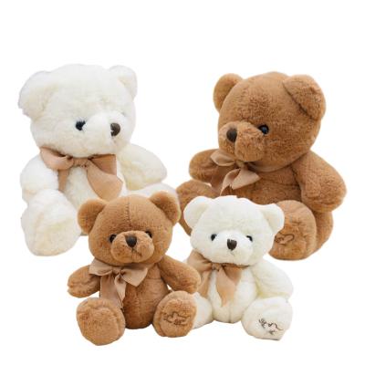 China OEM New ODM Eco-friendly Hot Selling Kawaii White and Brown Teddy Bear Animal Stuffed and Plush Toys Valentines Day Gift for sale