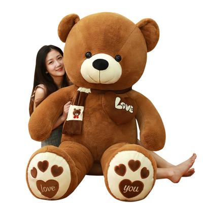 China Birthday Gift In Running Valentine Day Gifts Big Giant Teddy Bear Plush Toy Wholesale Cuddy Bear Plush Pillow I LOVE YOU for sale