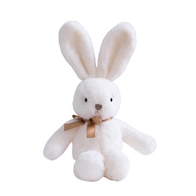 China New Long Cute Cartoon Bow Tie Ear Rabbit Stuffed Plush Toys Silk Rabbit Stuffed Toy Easter Gifts For Boys And Girls for sale