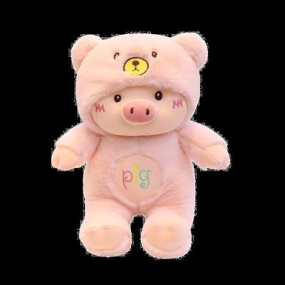 China High Quality Eco-friendly Material Cute Soft Plush Doll Hat Pig Doll Stuffed Toy Creative Plush Doll Stuffed for sale