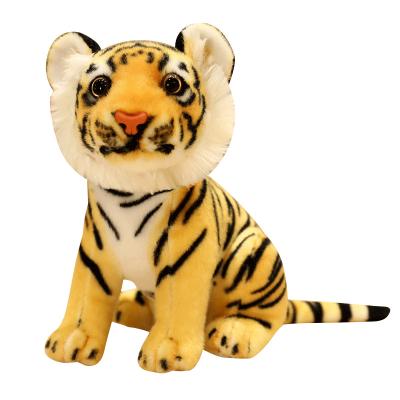 China New Eco-friendly Material Cute Simulation Tiger Stuffed Animal Plush Toy Realistic Soft Bedtime Toys for sale