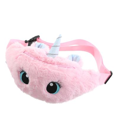 China Cute Unicorn Plush Toy Belt Gradient Color Anime Cartoon Wallet Travel Trunk Package Lovely Gift Kids Children for sale