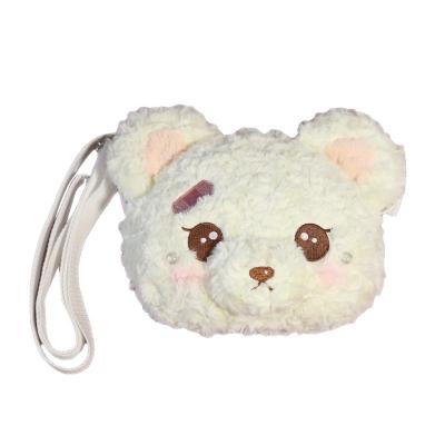 China Fashion Hot Selling Children's Lolita Handbag Purse Cute Stuffed Animal Head Girl Custom Plush Teddy Bear Bag for sale