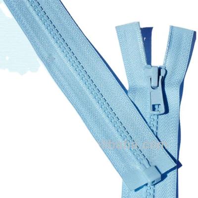 China Zipper Accessories Vislon Jacket Zipper Open End Sustainable No. 5 Molded Plastic Medium Weight - Separating for sale