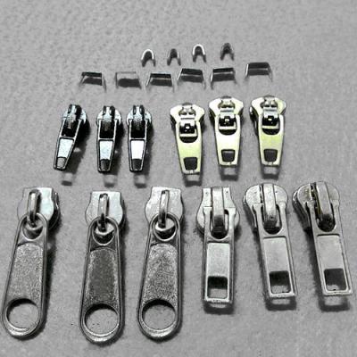 China Nickel Free Metal Zipper Repair Kit Zip Stops Sliders for sale