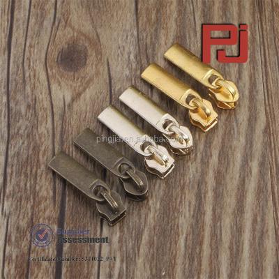 China Factory Supply Nickel Free Plating Gold Lock Antique Brass Non Slider With Long Puller for sale