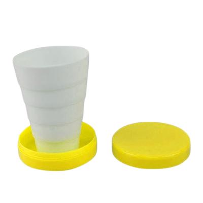 China Custom Logo 160ml PPS Reusable Plastic Foldable Collapsible Drinks Cup Drinkware Sustainable Eco Friendly for sale