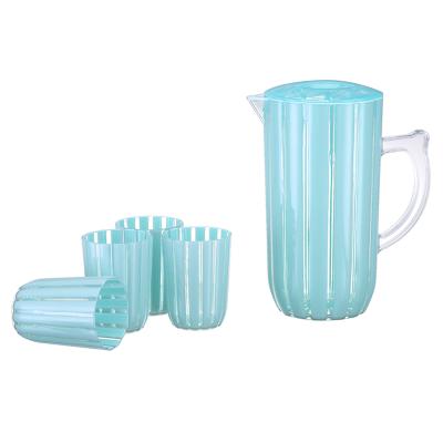 China 5PCS Household Viable Hot Selling Multifunctional Coffee Cup Set Glass Teapot Water Jug Set for sale