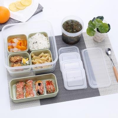 China Microwavable Refrigerator Plastic Food Other Storage Containers Box Plastic Kitchen For Food Bins Kids Lunch Box for sale