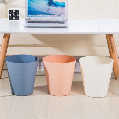 China Sustainable High Quality Round Plastic Open Top Trash Can Household Trash Can Household Tools Cleaning Products for sale