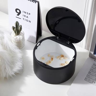 China High Quality Viable Office Small Trash Can Plastic Clamshell Rubbish Bins Trash Bins Trash Can With Lid for sale